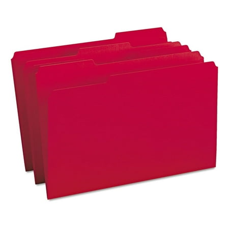 HYYYYH 17743 File Folders  1/3 Cut Top Tab  Legal  Red  100/Box