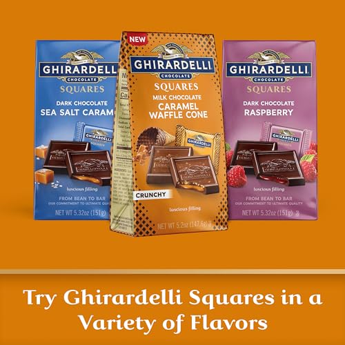Ghirardelli Milk Chocolate Candy SQUARES with Caramel Waffle Cone Filling - 5.2oz thumbnail