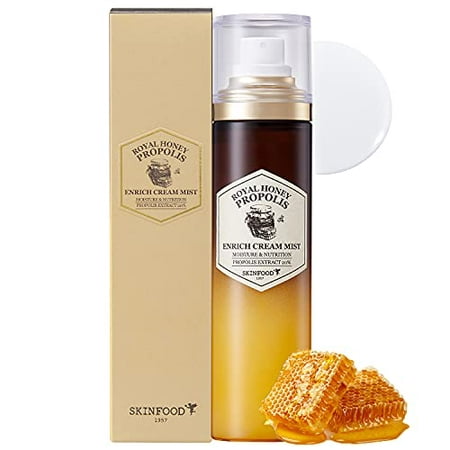 SKINFOOD Propolis Enrich Cream 120ml  Spray with Propolis for Hydration and Moisturization  Face Hydrating Spray for Repairing Dry & Damaged Skin