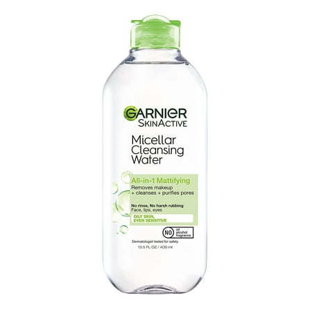 SkinActive Micellar Cleansing Water  All-in-1 Makeup Remover and Facial Cleanser  for Oily Skin  13.5 Fl Oz