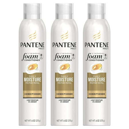 Pantene Foam Conditioner  Pro-V Daily Moisture Renewal  6 Fl Oz Pack of 3 Triple Pack