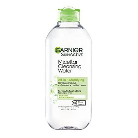 Garnier SkinActive Micellar Cleansing Water  All-in-1 Makeup Remover and Facial Cleanser  for Oily Skin  13.5 Fl Oz