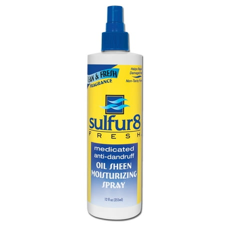 Sulfur 8 Fresh Oil Sheen Moisturizing Spray  12 Fl Oz Pack of 6