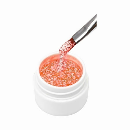 CLZOUD Nails Polish Nail Polish Flash Snowflake Glue Delicate Thick Super Shiny Nail Polish Multicolor Snowflake Nail Glue 5ml D