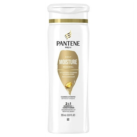 Pantene Pro-V Daily Moisture Renewal 2 in 1 Shampoo & Conditioner  12 Oz  2 Pack
