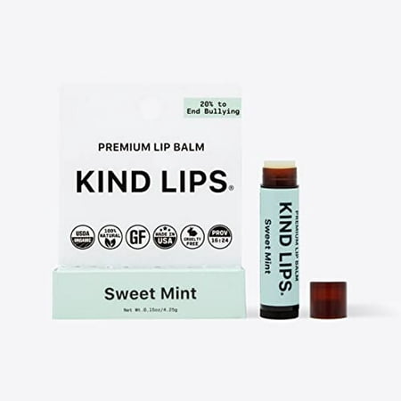 Kind Lips Lip Balm  Nourishing Soothing Lip Moisturizer for Dry Cracked Chapped Lips  Made in Usa with 100% Natural USDA Organic Ingredients  Sweet Mi