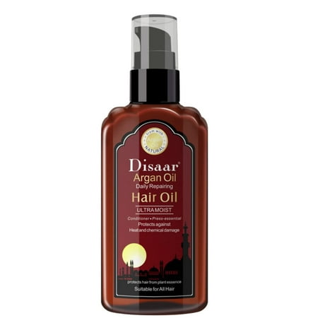 DISAAR BEAUTY Argan Hair Oil Ultra Moist Daily Repairing Rich Proteins and Vitamins Protect Hair from Plant Essence 120ml (ARGAN OIL)