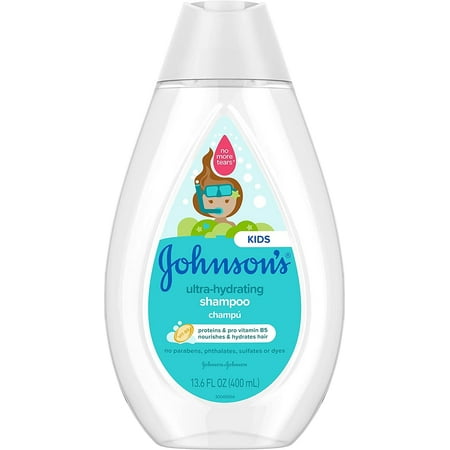 Johnson S Ultra-Hydrating Tear-Free Kids  Shampoo with Pro- Vitamin B5 & Proteins  Paraben-  Sulfate- & Dye-Free Formula  Hypoallergenic & Gentle for 