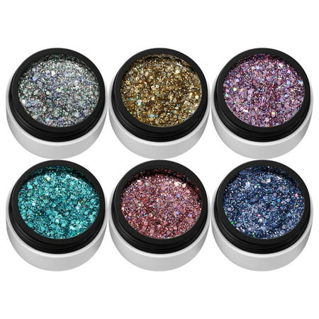 CLZOUD Nail Products for Women Sequin Nail Polish Glue 1PCS Super Flash Nail Polish Glue Big Platinum Ice Translucent Sheet Burst Flash Manicure Diy G