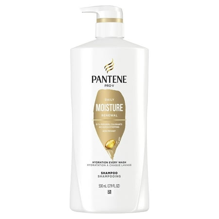 Pantene Pro-V Daily Moisture Renewal Shampoo 17.6 Fl Oz Pump Bottle (Pack of 2)