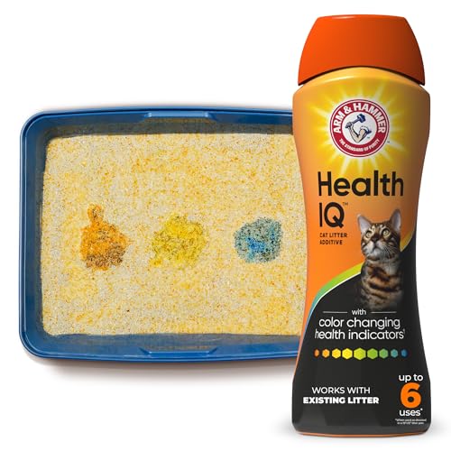 ARM & HAMMER Health IQ Cat Litter Additive  with Color Changing Health Indicators  Works with Most Litter  10 Oz