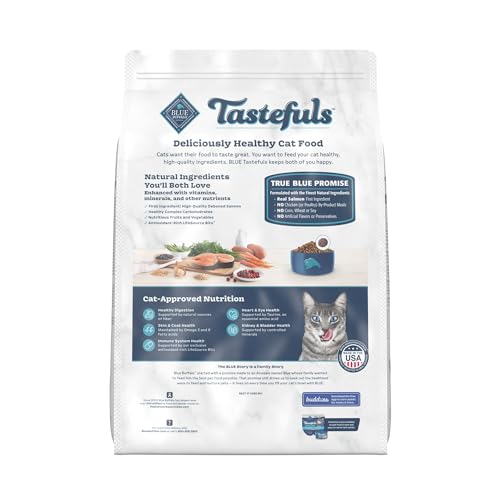 Blue Buffalo Tastefuls Indoor Natural Adult Dry Cat Food  Salmon & Brown Rice 10lb Bag thumbnail