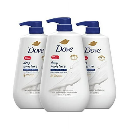 Dove Body Wash with Pump Deep Moisture for Dry Skin Moisturizing Skin Cleanser with 24hr Renewing MicroMoisture Nourishes the Driest Skin  33.8 Fl Oz 