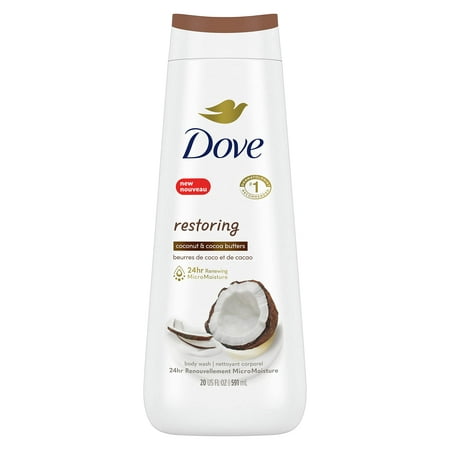 Dove Body Wash Restoring Coconut & Cocoa Butter for Renewed  Healthy-Looking Skin Gentle Skin Cleanser That Effectively Washes Away Bacteria While Nou