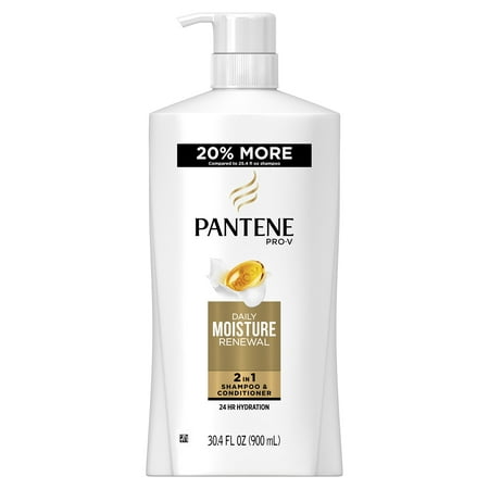Pantene Pro-V Daily Moisture Renewal 2 in 1 Shampoo & Conditioner  30.4 Fl Oz (Packaging May Vary)
