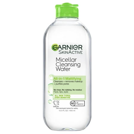 Garnier Skinactive Micellar Water for Oily Skin  Facial Cleanser & Makeup Remover  13.5 Fl Oz (400Ml) 1 Count (Packaging May Vary)