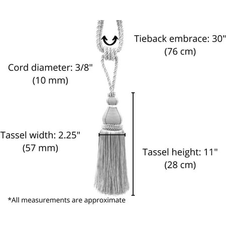 Noblesse Collection Large Curtain & Drapery Tassel Tieback  Tassel Length 12  (30.5Cm)  30  Spread (76Cm) (Style# TBH15) Canary Gold #4875 (Dark Gold 