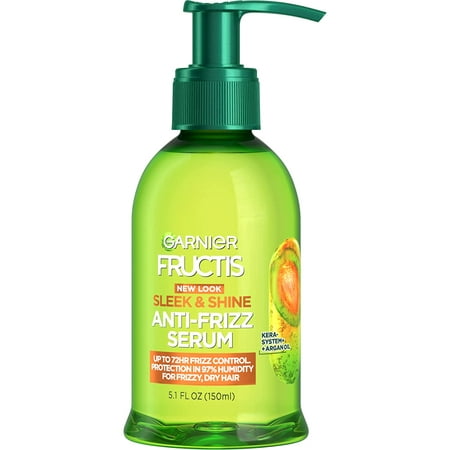 Garnier Fructis Sleek & Shine Anti-Frizz Serum for Frizzy  Dry Hair  Argan Oil  5.1 Fl Oz  1 Count (Packaging May Vary)