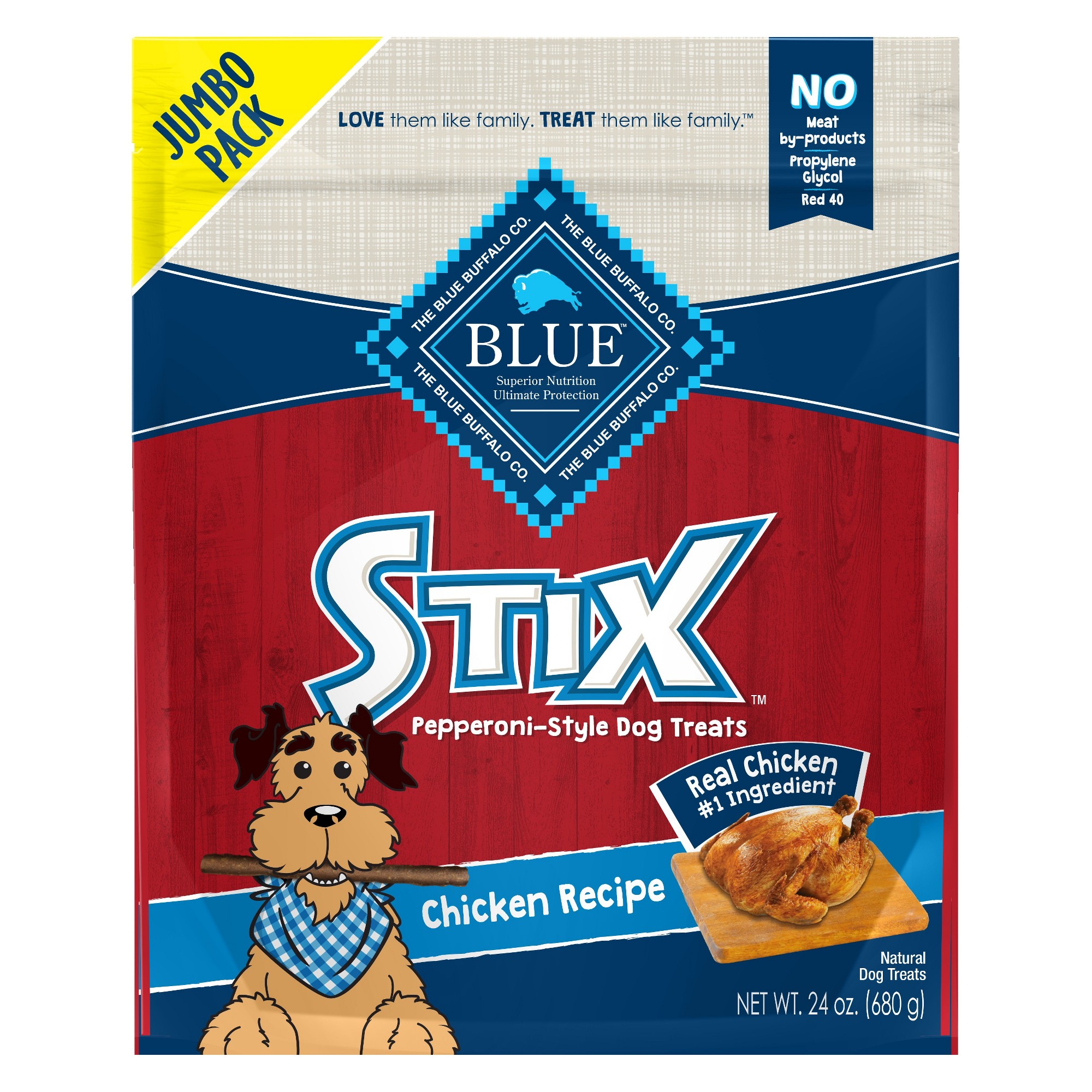 Blue Buffalo Stix Pepperoni-style Dog Treats  Chicken Recipe  24-oz. Bag thumbnail