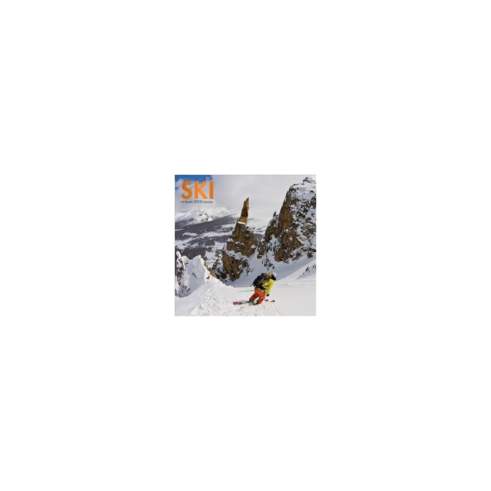 Ski 2019 12 X 12 Inch Monthly Square Wall Calendar by Wyman, Winter Snow Sport