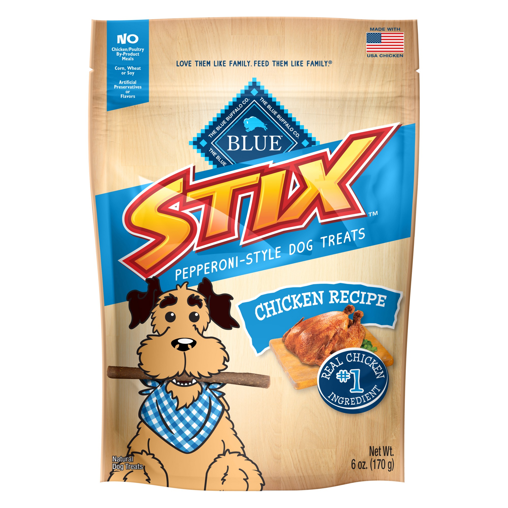 Blue Buffalo Stix - Pepperoni Style Dog Treats - Chicken Recipe - 6oz thumbnail