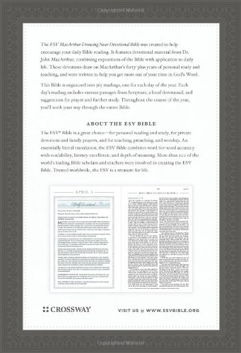 ESV MacArthur Drawing Near Devotional Bible (TruTone, Charcoal/Sage, Trail Design)