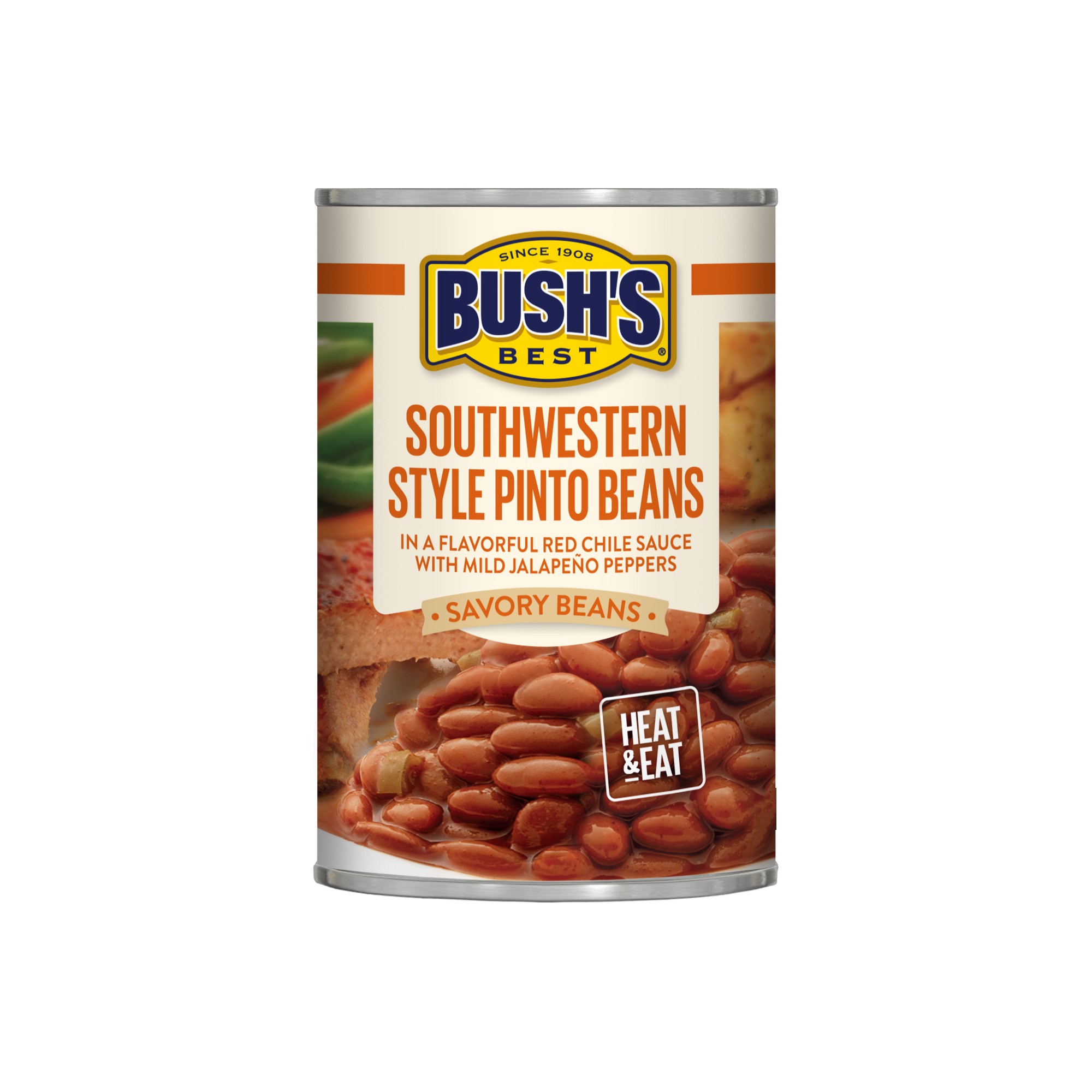 Bush S Beans Southwestern Style Pinto Beans in Red Chile Sauce  15.4 Oz thumbnail