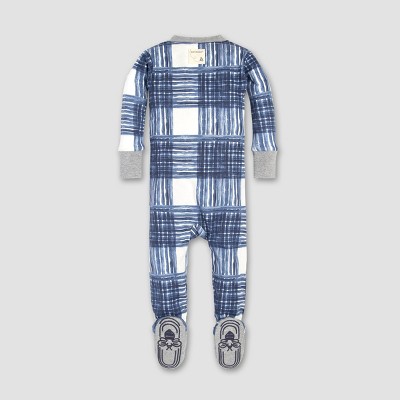 Burt's Bees Baby Baby Boys' Organic Cotton Wide Buffalo Check Sleeper - Midnight 6-9M, Boy's, Size: Small, Blue thumbnail