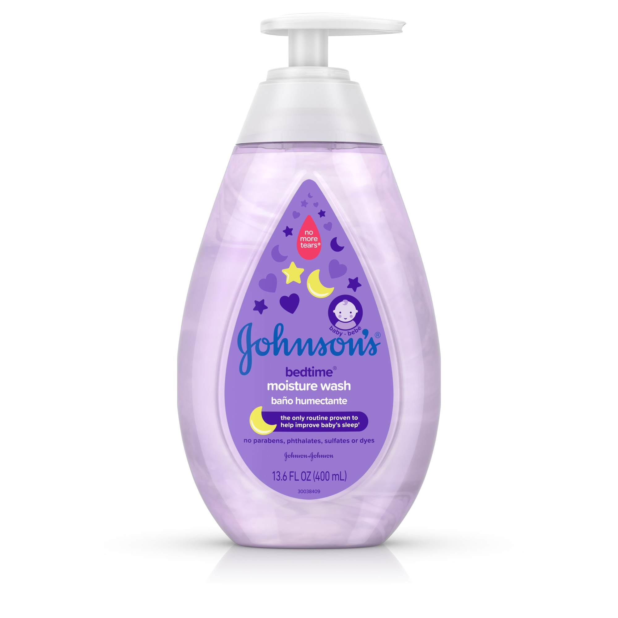 Johnson's Baby Bedtime Moisture Body Wash - 13.6 Fl Oz: Paraben-Free, Sulfate-Free, Sensitive Skin, Lavender Scent