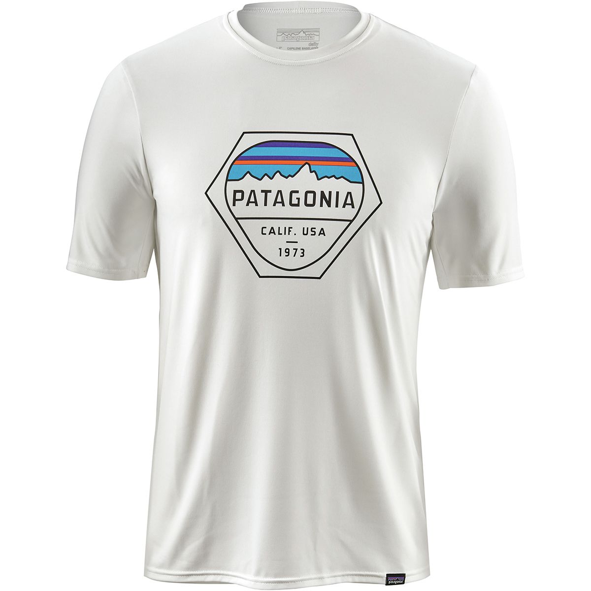Patagonia Capilene Daily Graphic Short-Sleeve T-Shirt - Men's Fitz Roy Hex/White, L