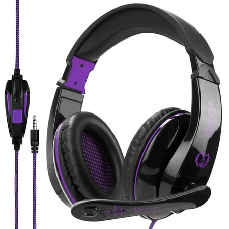 Anivia SA9 P S4 Gaming Headset Headphone Over Ear Setero Gaming Headset with Microphone Noise Canceling 3.5mm Jack for P S4 New X Box One /Mac /PC /Co