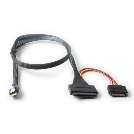 Milue SlimSAS SFF-8654 4i to U.2 SFF-8639 Converter Cable 15pin SATA Cord Line 32AWG