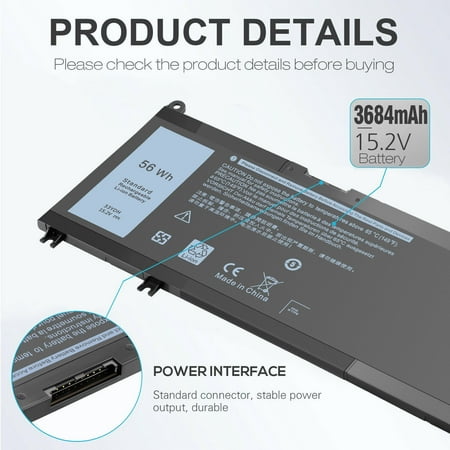 33YDH Battery for Dell Inspiron 15 7000 7778 7786 7779 17 7773 7588 Series