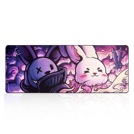 Milue Large Gaming Mouse Pad with Non-Stitched Edges  Extended Mousepad Polyester Woven Fabric Non-Slip Base 1200x450x4mm