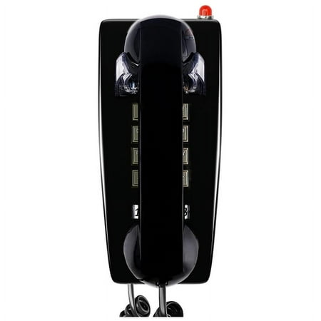 Classic Wall Phones for Landline with Mechanical Ringing  Single Line 2554 Wall Telephone with Voicemail Indicator Black
