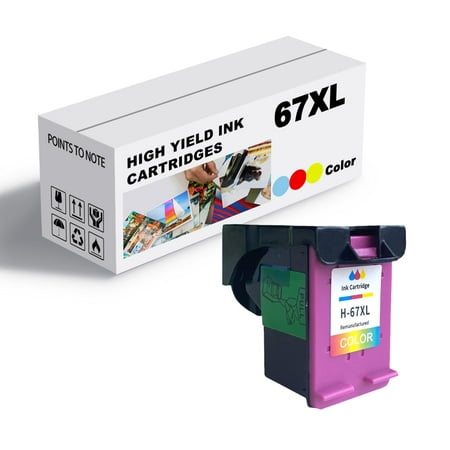 Replacement Standard Capacity 67XL for Hp Ink Cartridge Compatible for Hp 1255 2721 2722 2723 2724 2725 Printers 1 Color Pack