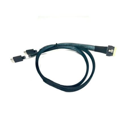 ‌SlimSAS 8i S‌FF-8654 to 2 X Oculink 4i Cable - 60 CM