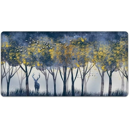 Large Mouse Pad 31.4 X 15.7inches 3mm XXL Extended Gaming Mouse Pad Mat with Non-Slip Base Stitched Mousepad for Computer Office Keyboard and Laptop-D