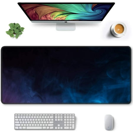 Large Mouse Pad  Full Desk XXL Extended Gaming Mouse Pad 35  X 15   Waterproof Desk Mat with Stitched Edges  Non-Slip Laptop Computer Keyboard Mousepa