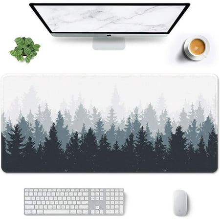 Large Mouse Pad  Full Desk XXL Extended Gaming Mouse Pad 35  X 15   Waterproof Desk Mat with Stitched Edge  Non-Slip Laptop Computer Keyboard Mousepad