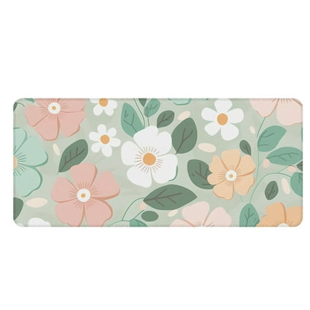 Bivenant Store Non-Slip Desk Pad Flower Print Large Mouse Pad Extended Gaming Mouse Pad  Waterproof Desk Mat with Stitched Edge Laptop Computer Keyboa