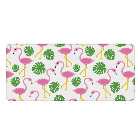 JINMUZAO Flamingo Large Mouse Pad Big Gaming Mouse Pad with Stitched Edges Waterproof and Non-Slip Desk Mat Extended Keyboard Pad for Home Office Acce