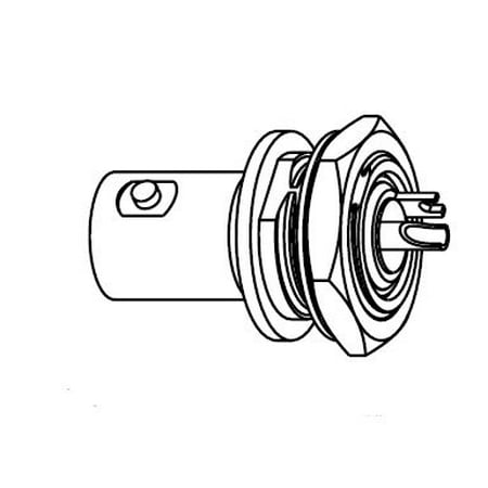 Amphenol RF 031-4890-1 RF Connector BNC Straight Jack Isolated Solder Cup 50 Ohm Bulkhead