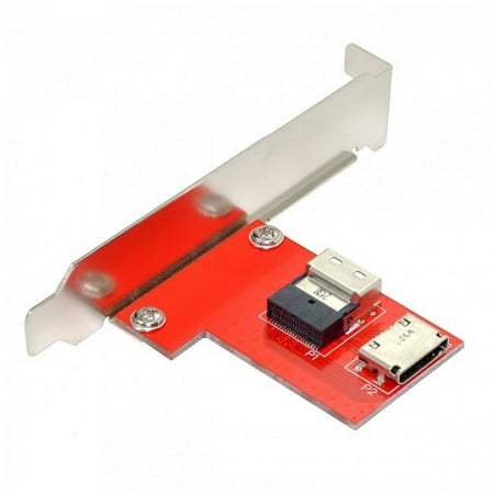 CY PCI-Express 4.0 Slimline SAS SFF-8654 to Oculink SFF-8611 SFF-8612 PCBA Female Adapter with Bracket
