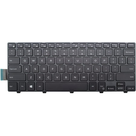 New Laptop Keyboard Replacement for Dell Inspiron 14-3000 3441 3442 3443 3451 3452 3458 3446 3447 US Layout Black Color Non-Backlit