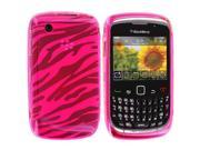 Hot Pink TPU Zebra Skin Case Cover for Blackberry Curve 8520 8530 3G 9300 9330
