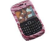 Rhinestone Diamond Pink Zebra Skin Case for Blackberry Curve 9330 9300 8520 8530