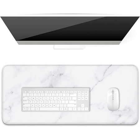 Desk Pad  XL Extended Large Gaming Mouse Pad 31.5 X 11.8 Inch  Waterproof Mousepad with Stitched Edges  Non-Slip Computer Keyboard Laptop Mat for Wome
