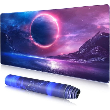 Gaming Mouse Pad Large Mouse Pad for Desk(35.4  X 15.7  X 0.12 )Desk Mat  XXL Extended Mouse Pad Waterproof Keyboard Pad with Non-Slip Base and Stitch