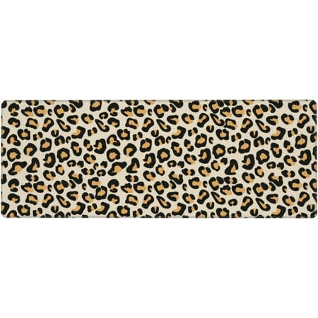 Brown Leopard Print Large Mouse Pads Rectangle Long Extended Big Stitched Edge Gaming Mousepad with Non-Slip Rubber Base for Desktop Laptop Keyboard 3